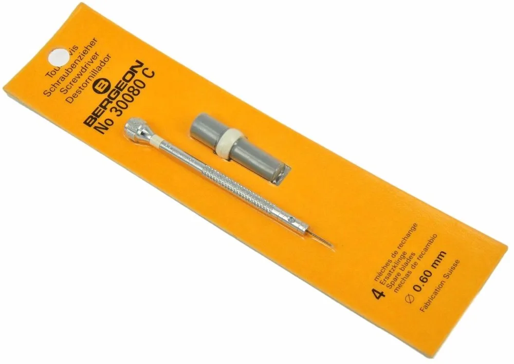 

1pc Bergeon Watchmaker Screwdriver 30080 with Replacement Tips Free Shipping
