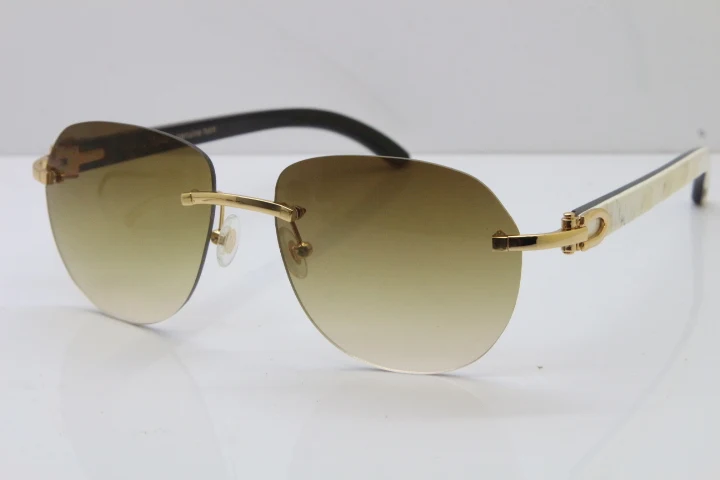 Горячие без оправы из натуральной внутри белый черный рога буйвола