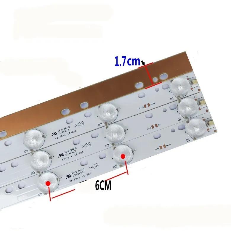 10 шт. светодиодные ленты для подсветки телевизора 32 дюйма 570 х17 мм|led backlight strip|led strip