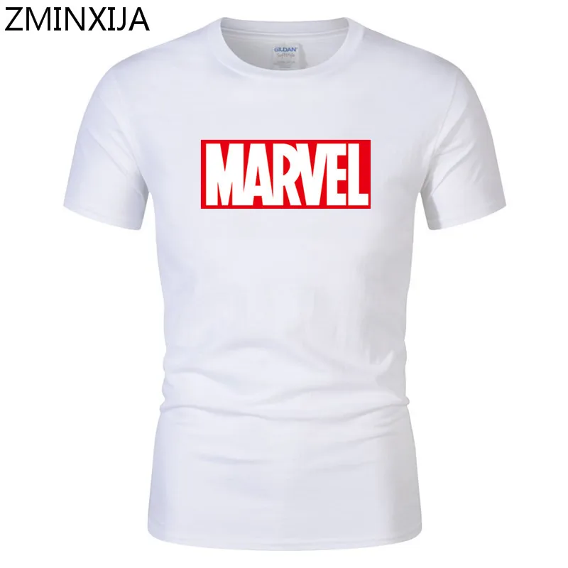 2018 Новая мода MARVEL Футболка мужская хлопковая с короткими рукавами Повседневная