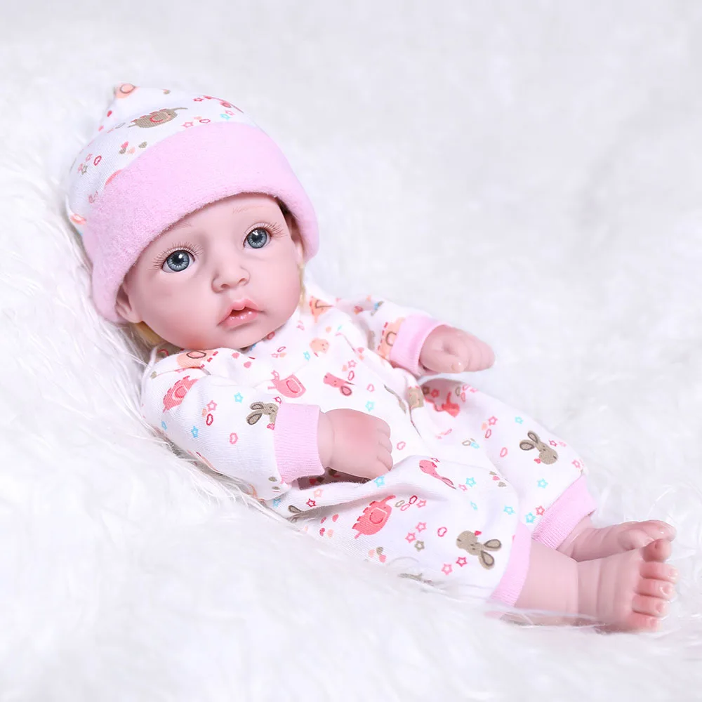 NPKDOLL 10 дюймов 25 см полностью силиконовые куклы для новорожденных ручная работа