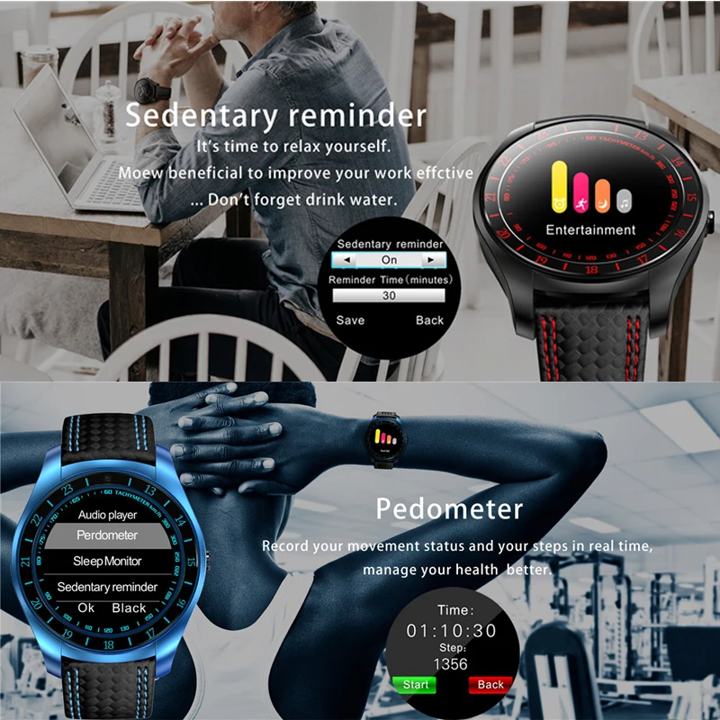 V10 мужские умные часы с монитором сердечного ритма камера Bluetooth Smartwatch шагомер sim