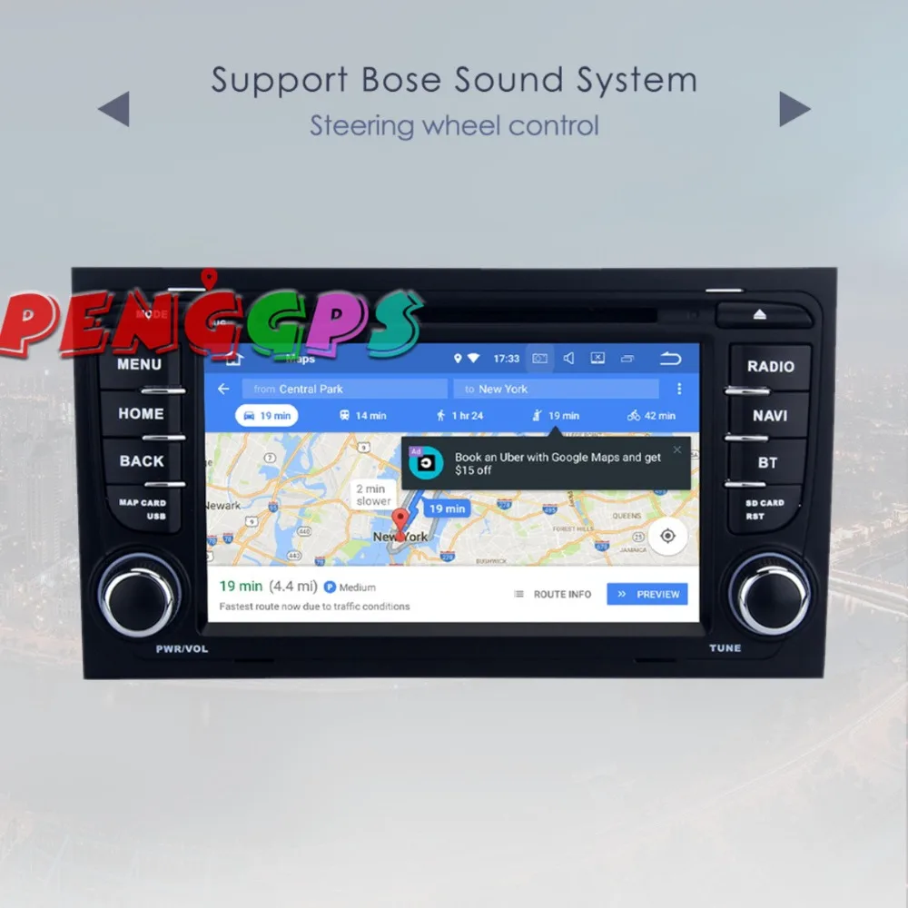 8 core 4 Гб Оперативная память Android8.0 автомобильный DVD плеер gps навигации для Audi A4 S4 RS4