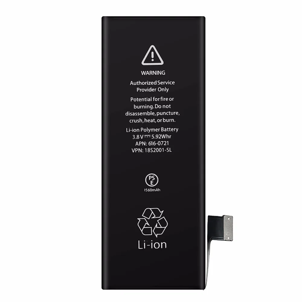 100% новая 1560mAh 3 8 V литий ионная внутренняя батарея Замена для iPhone 5S 5C с бесплатным