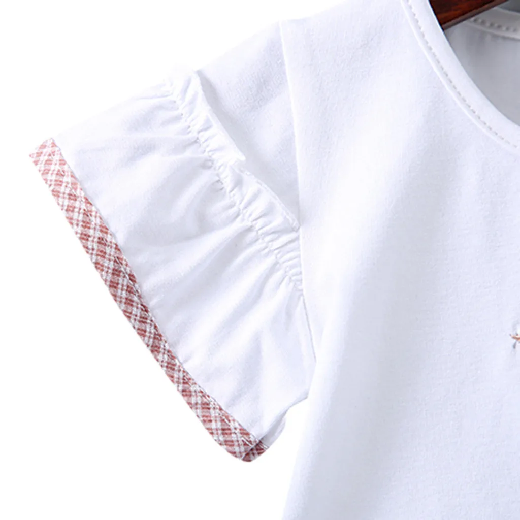 Футболка с короткими рукавами и принтом звезды для маленьких девочек комплект