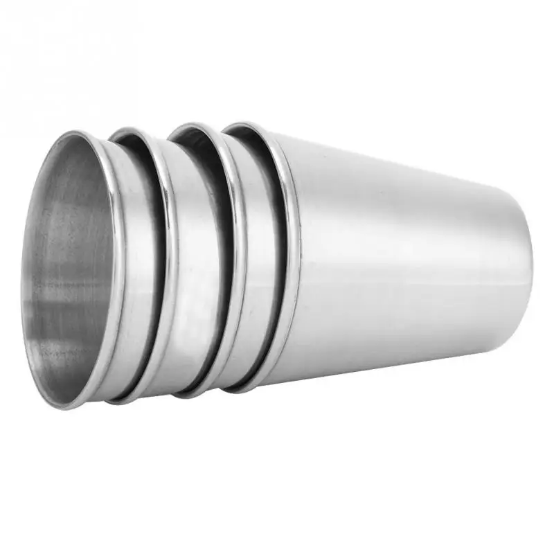 4 шт. чашки из нержавеющей стали портативные походные для пикника путешествий