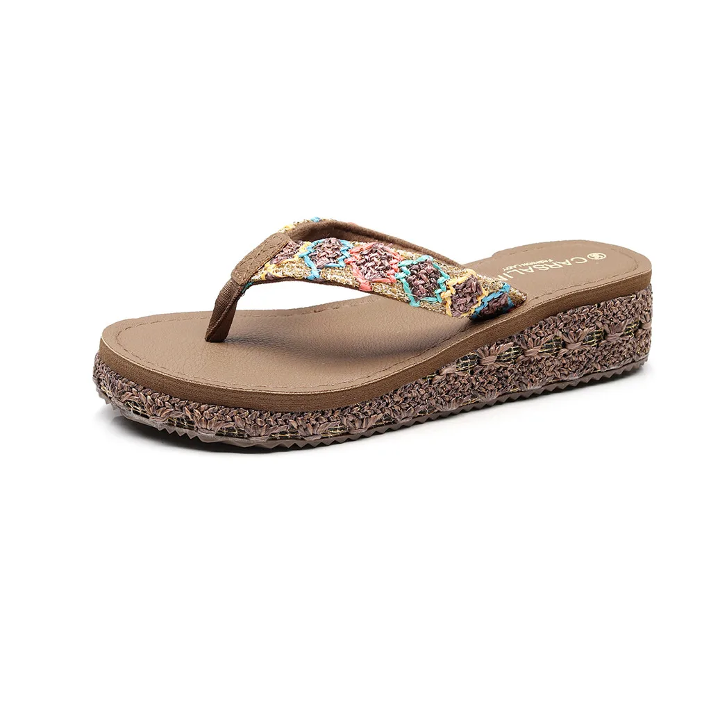 SAGACE/модные женские тапочки Обувь на плоской подошве Женские Вьетнамки Лоферы