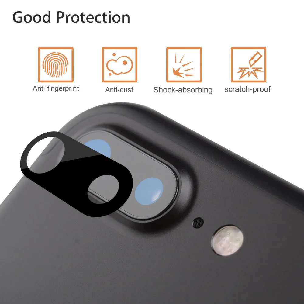 10 шт./лот Настоящее стекло для задней камеры с наклейкой iPhone 6G 6 plus P + 6s 6SP 7G 7 7P 8G 8 Plus