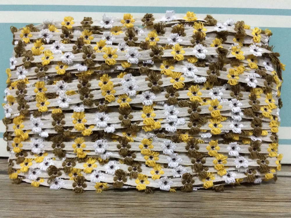 2014 Новые цветные мини-цветы тканые жаккардовые хлопковые ленты 10 ярдов/Комплект 0