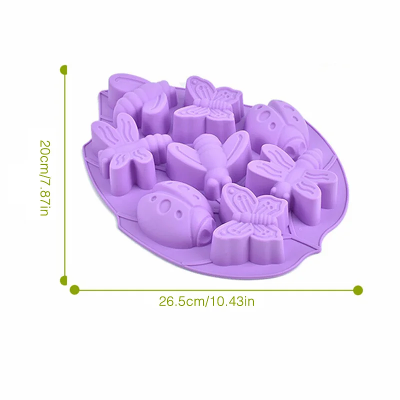 3D насекомых/Пчела/Бабочка Форма Торт Плесень силиконовые формы для