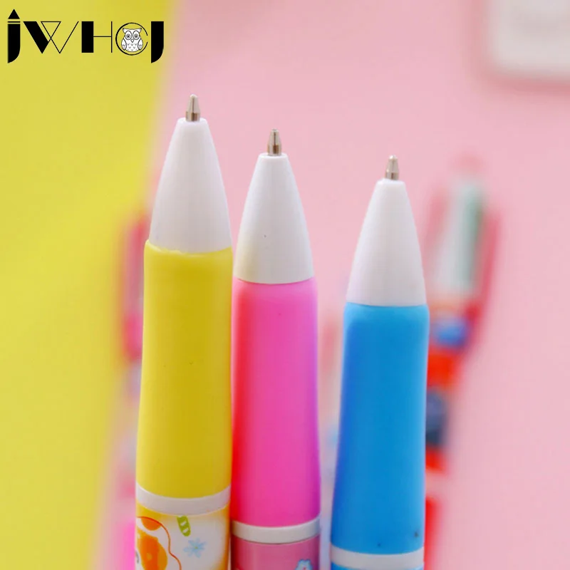 2 шт анимированные Мультяшные узоры 4 в 1 цветные шариковые ручки кавайные