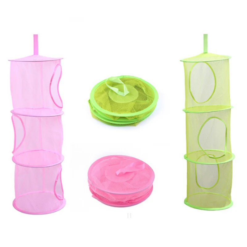 Высокое качество сумка для хранения 3 полки сетка подвесная Органайзер Спальня