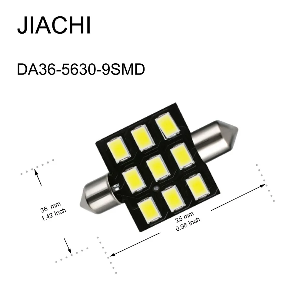 Светодиодный светильник JIACHI C5W 10 шт./лот 36 мм 5730 SMD для салона автомобиля карты