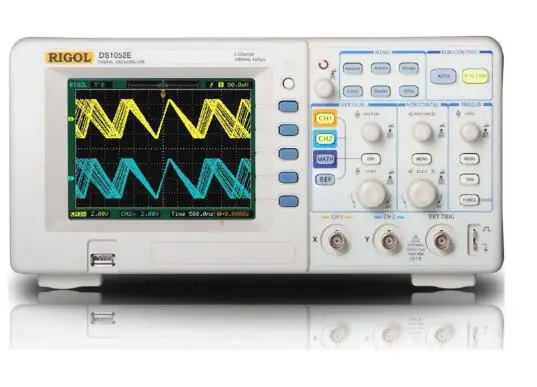 Осциллограф RIGOL DS1052E 500MSa/s 512 K Глубина памяти с USB 50 МГц цифровой осциллограф 2