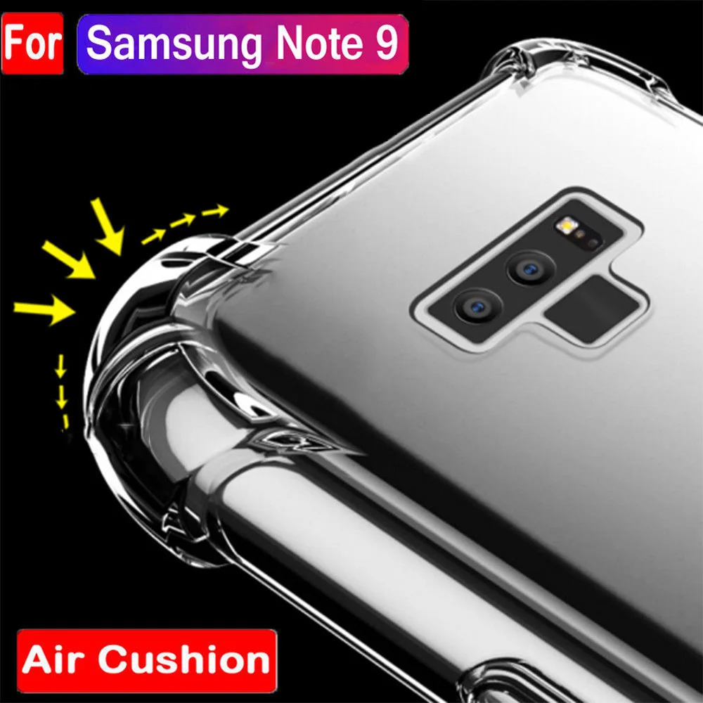 For Samsung phone case Note 9 Note8 S9 S9plus S8 S8Plus S7 edge Shockproof Bumper Soft Silicone TPU Transparent Cover |