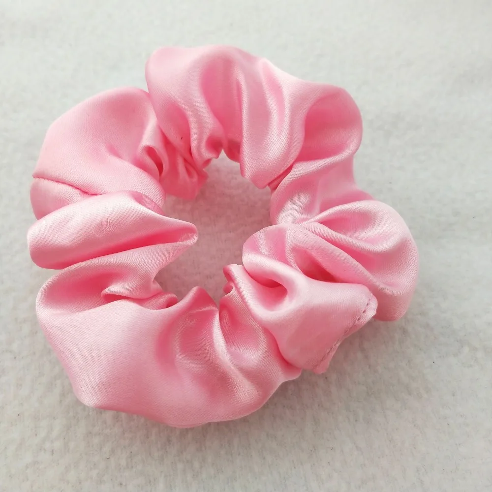 Women Elegant Satin Scrunchies solid Elastic Hair Bands for girls Accessories Ponytail Holder Tie Rubber Headband |