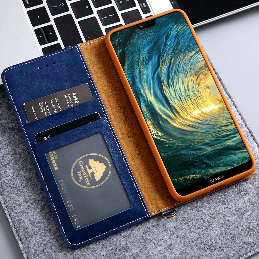 P20 Lite джинсовый кожаный чехол для Coque Huawei Магнитный кошелек Funda Pro Чехол