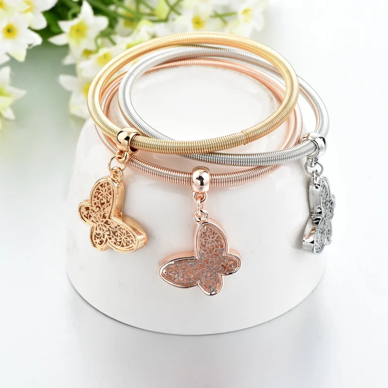 TOUCHEART Fashion Gold Butterfly Charm Bracelets &amp Bangle For Women Luxury Brand Retro Crystal Jewelry Making Bracelet SBR170037 |