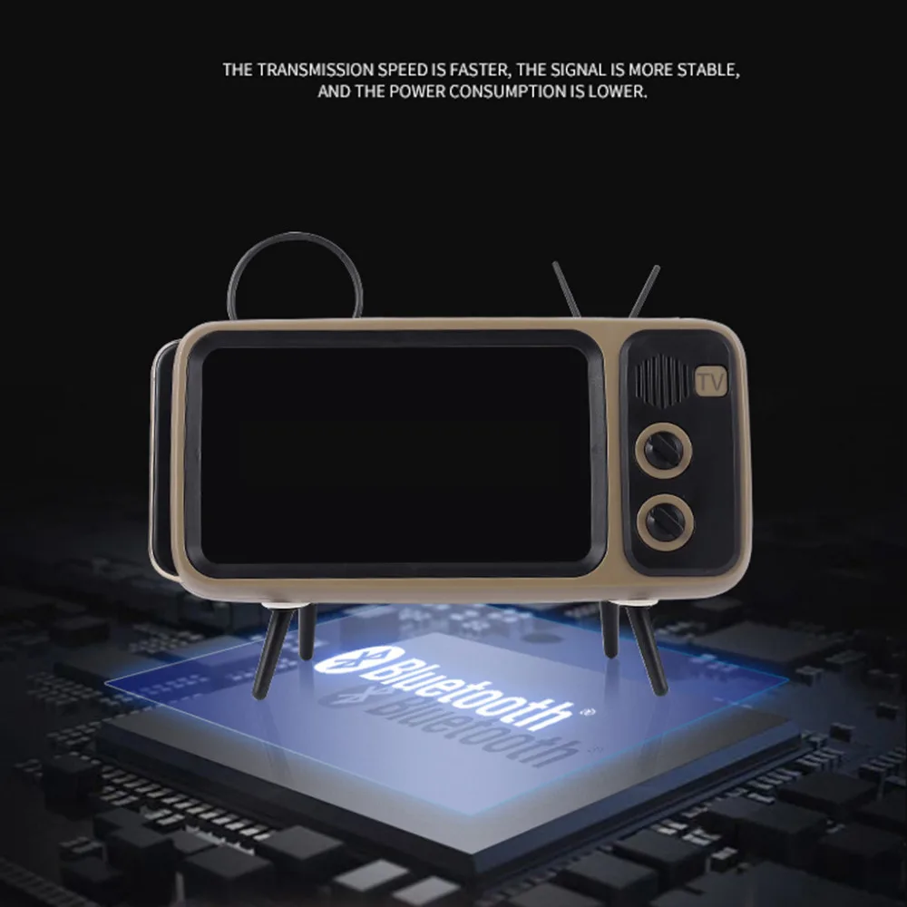Беспроводной Bluetooth динамик Ретро ТВ держатель мобильного телефона Bluetooth аудио Поддержка карты памяти беспроводной Bluetooth аудио# G3
