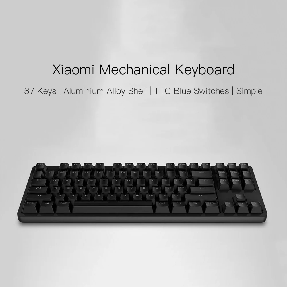 Xiaomi 87 клавиш красные переключатели профессиональная Механическая игровая клавиатура светодиодный с подсветкой Подсветка USB Проводная для ПК ноутбук игровой офис
