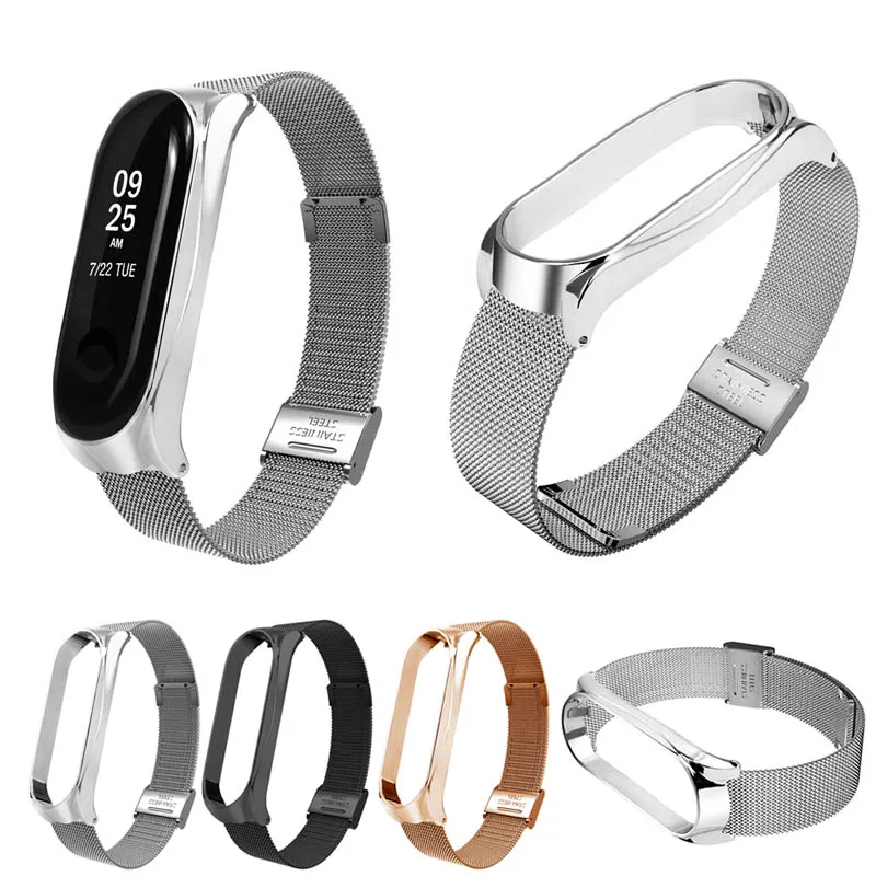 Новый браслет из нержавеющей стали петля для Xiaomi Mi Band 3|Смарт-аксессуары| |