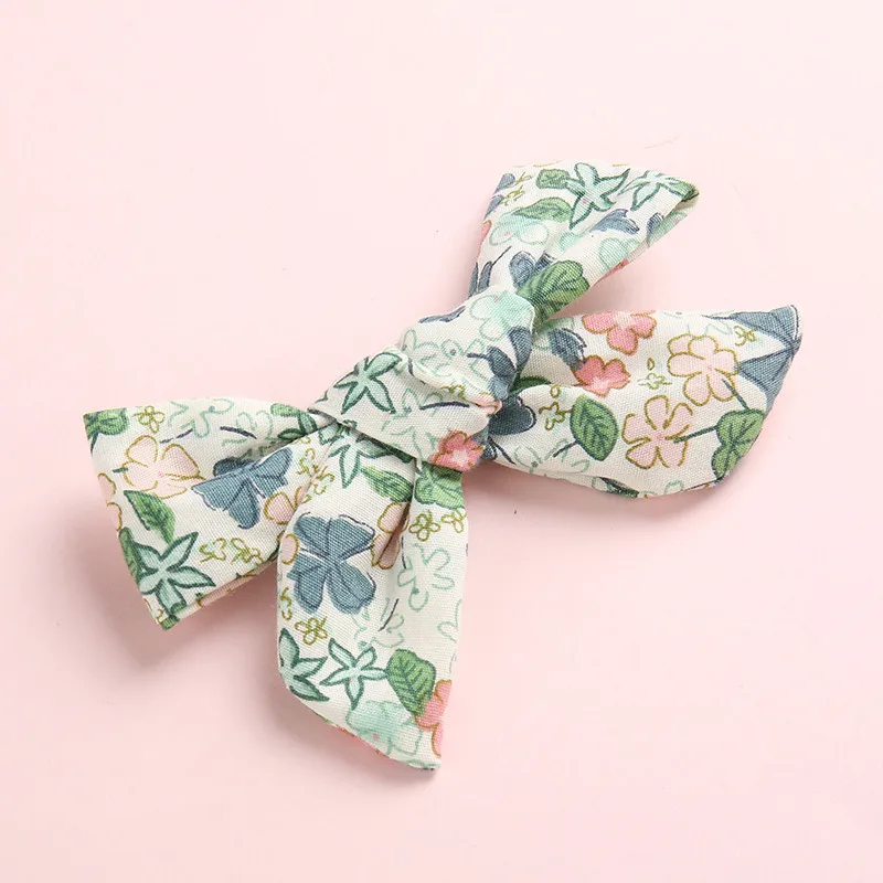 1 шт. тканевые банты с цветочным принтом заколки для волос модные бантиками