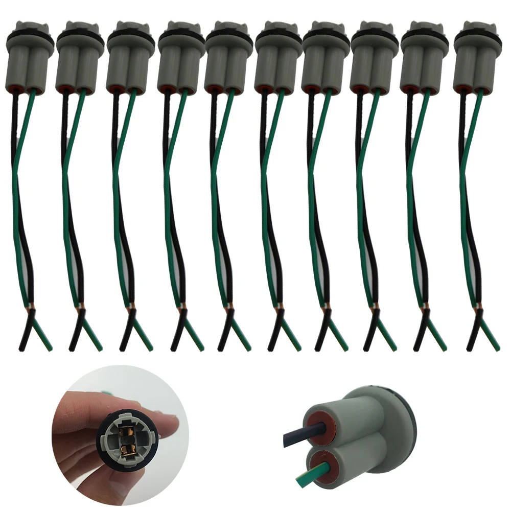 

YSY 10pcs/lot error free t10 led cables socket for car t10 t15 led bulb socket t15 led canbus cable t10 w5w 194 led cables sock