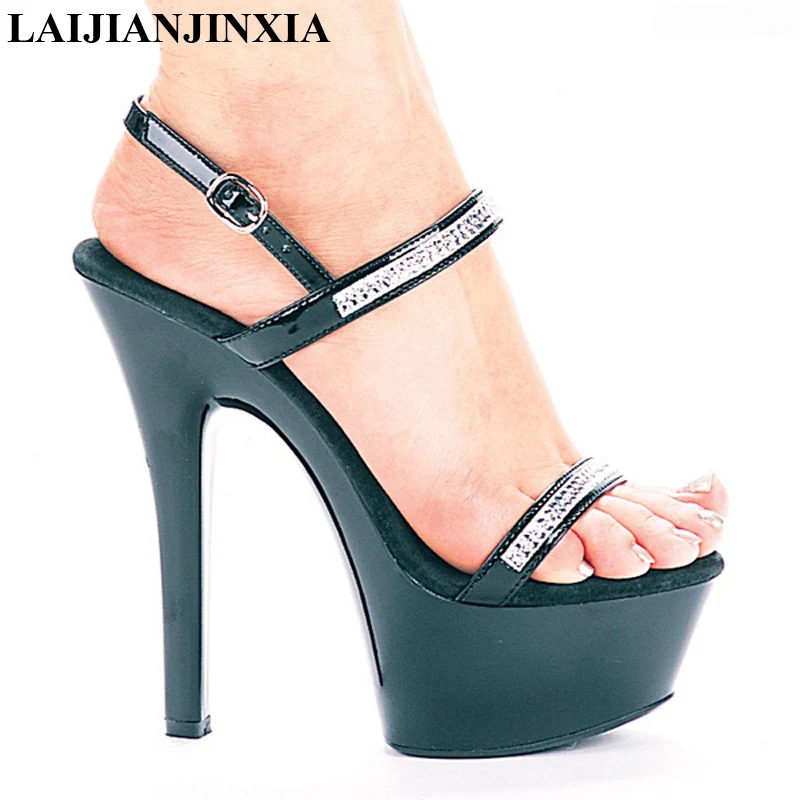 

LAIJIANJINXIA New Luxury party dress shoes stars 15 cm high heel sandals/shoes platform shoes for fashion magazines Sandals