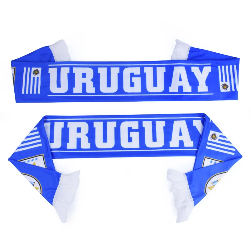 Uruguay Шарфы для футбольных болельщиков футбольный Болельщик шарф 32 футбольные команды страны командный шарф флаг баннер футбол болельщик подарок шарф сувенир - Цвет: Uruguay