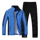 Мужская спортивная одежда, костюм, толстовка, спортивный костюм, мужские повседневные Активные комплекты, новая весенне-осенняя верхняя одежда, 2 предмета, куртка + штаны, большие размеры, L-5XL