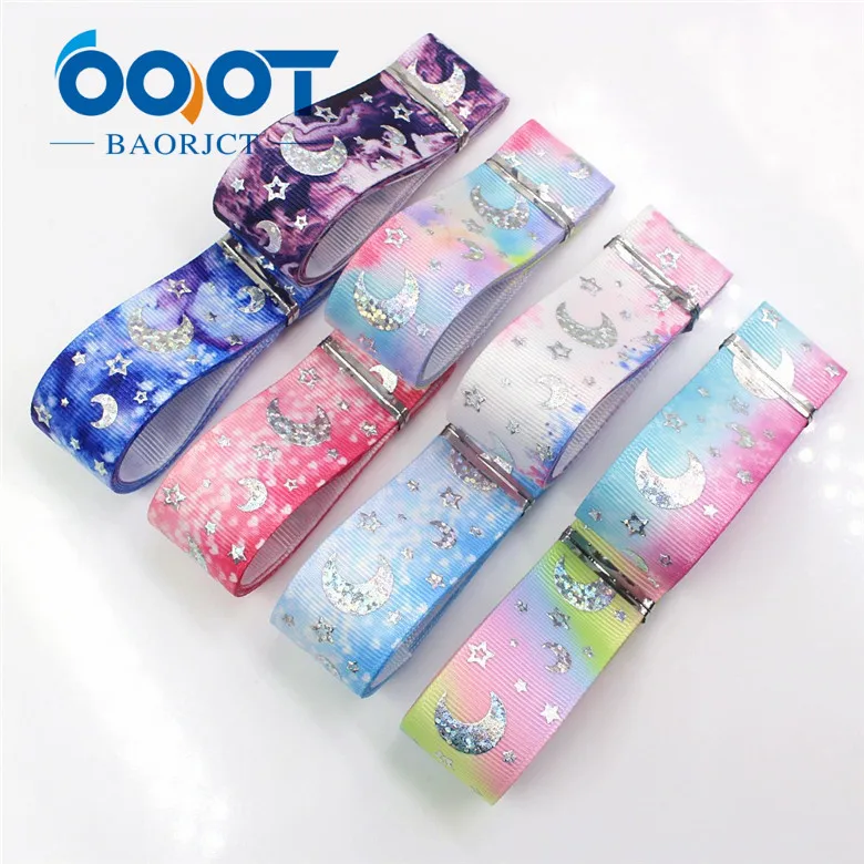 8 each one yards OOOT BAORJCT I-19430-1126 25 мм 10 ярдов Лазерная Серебряная мультяшная любовь печатная лента, Бант крышка DIY аксессуары украшения - Цвет: 8 each one yards