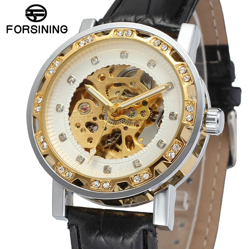 Часы наручные Winner Мужские механические брендовые роскошные часы-скелетоны с