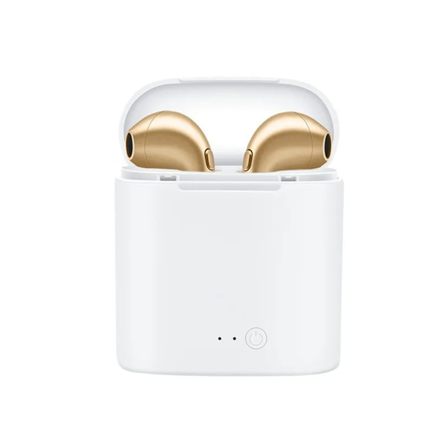 White.Gold Заводская распродажа Качество I7s Tws беспроводные Bluetooth наушники стерео наушники гарнитура с зарядной коробкой для смартфона для Super Pods - Цвет: White.Gold