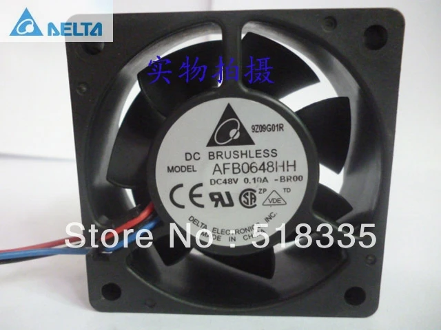

for delta AFB0648HH 6CM 60MM 60*60*25MM 6025 48V 0.10A 3P speed Server Inverter Cooling fan