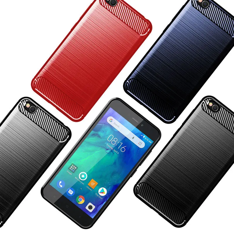 Чехол для Xiaomi Redmi Go Противоударная задняя крышка телефона мягкий чехол из волокна