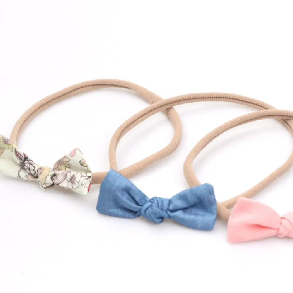 Повязка на голову для девочек 3 шт./компл. разноцветная с бантом повязка головной