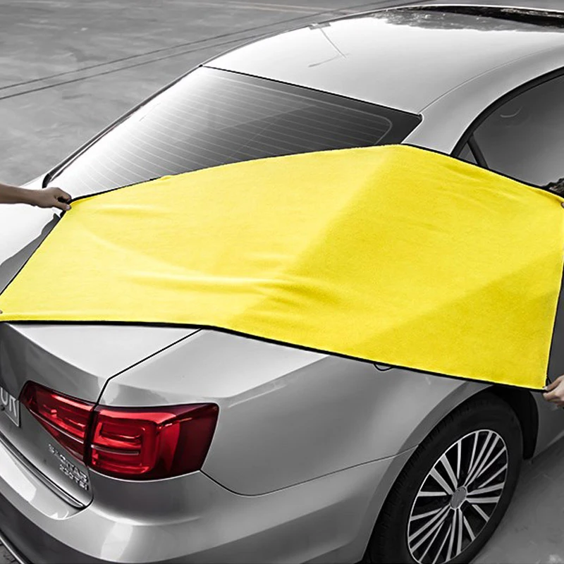 

1pc Car Care Polishing Wash Towels Plush Microfiber Washing Drying Towel Strong Thick Plush Polyester Fiber Car Cleaning Cloth