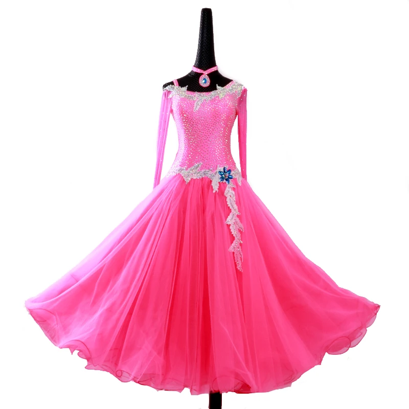 

2018 New Led Costume Sale Ballroom Dance Skirts Newest Design Woman Modern Waltz Tango Dress/standard Competition Dress