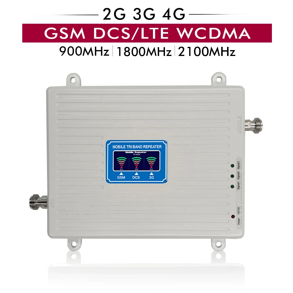 Cena Sieć 2G 3G 4G GSM 900 + DCS/LTE 1800 + UMTS/WCDMA 2100 Mobilny Wzmacniacz Sygnału Tri-band Wzmacniacz 900 1800 2100 Wzmacniacz Sygnału GSM