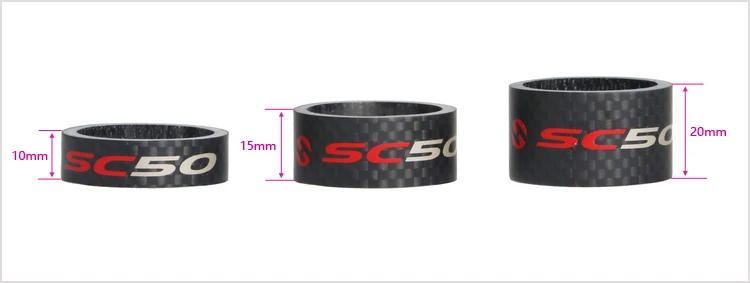 Матовая велосипедная гарнитура TOSEEK SC50 3K из углеродного волокна распорки 28 6 мм