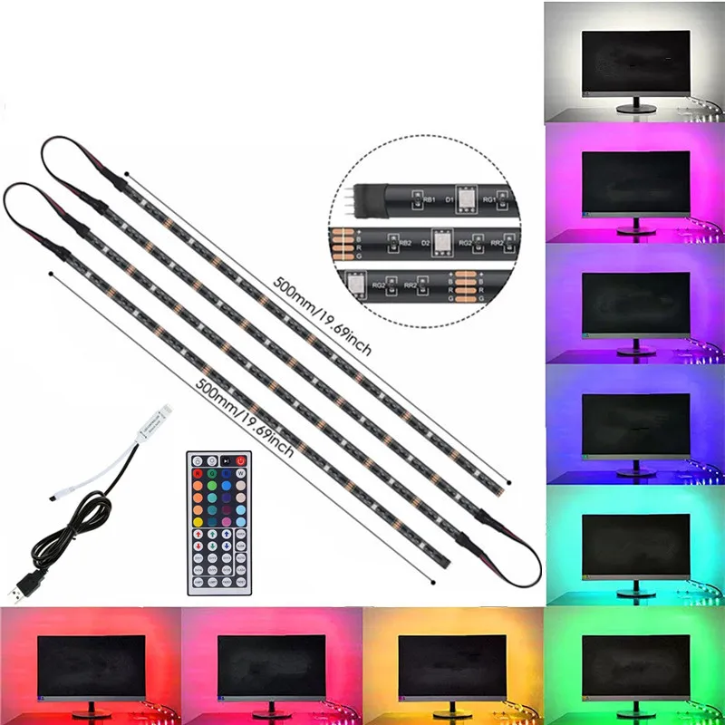 44Key ИК пульт дистанционного управления 5 в USB ТВ фон настенный свет полоса 5050 RGB