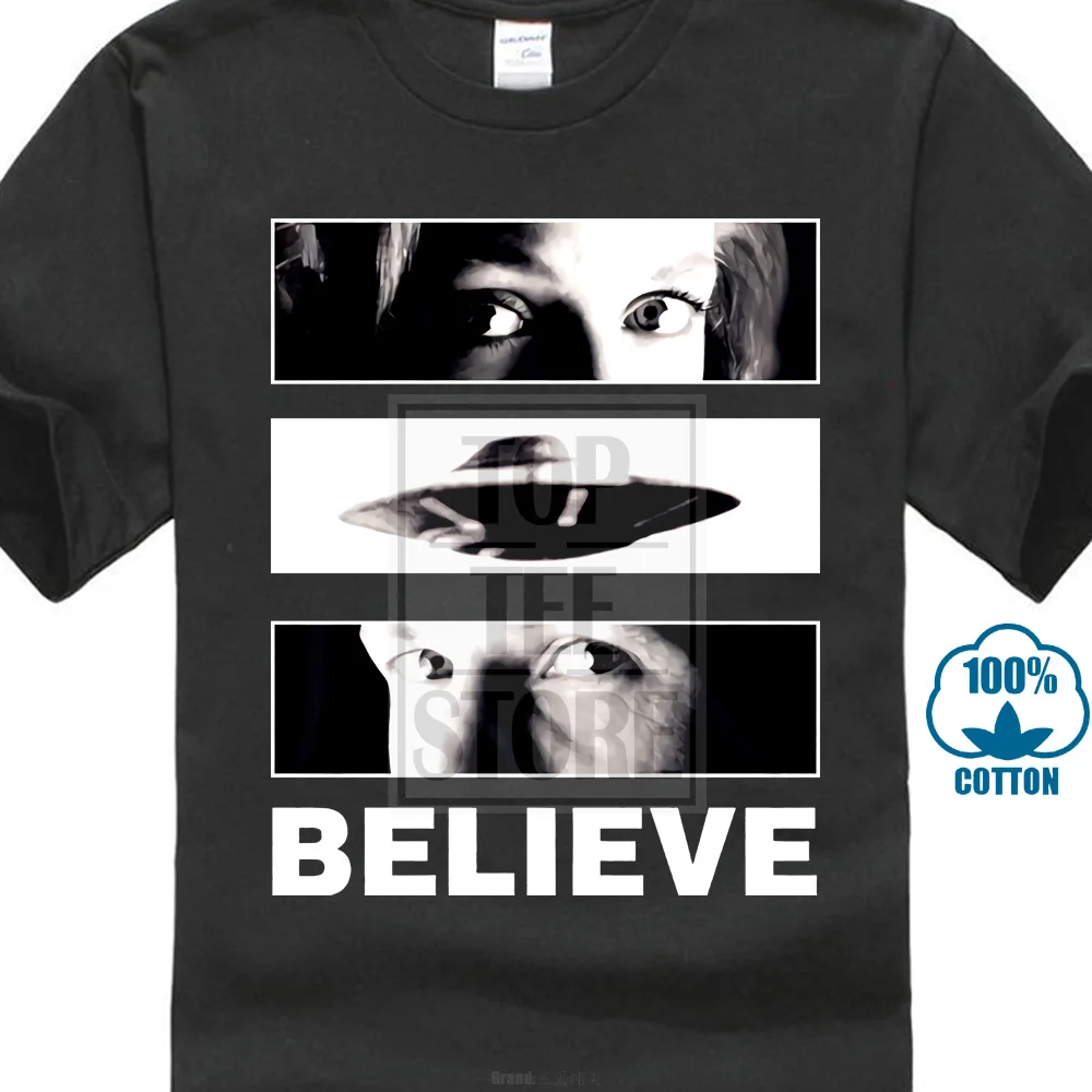 2018 уличная футболка с коротким рукавом X Filles Believe Eyes черная взрослая рисунком Homme