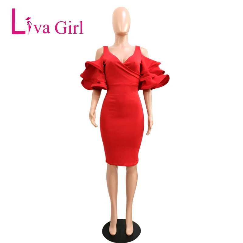 Новинка сексуальное облегающее вечернее платье миди Liva Girl с открытыми плечами