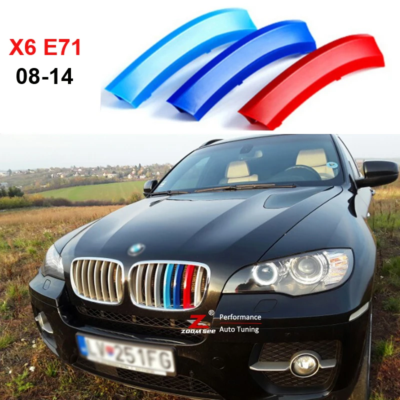 Для 2008 2014 BMW X6 X6M E71 E72 аксессуары 3D M Стайлинг автомобиля Передняя решетка отделка