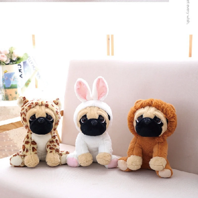 Новые большие плюшевые игрушки 1" Мопс в 6 костюмах мягкие игрушки для девочек детский подарок 'zt