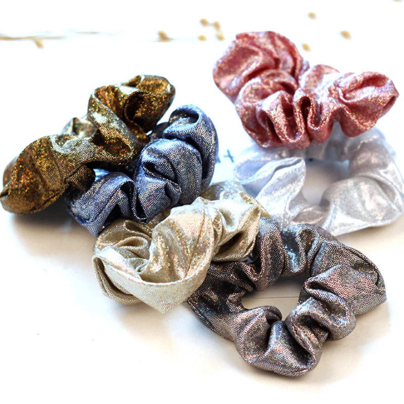 2018 Новая 1 шт. Резинка для волос Аксессуары модные блестящие сплошные дамские канатики для хвоста конского хвоста женские корейские скрунчи на.