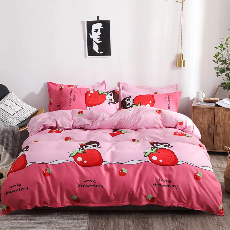 color5 Dreamort Комплект постельного белья с леопардовым принтом в пасторальном стиле, 3 или 4 шт., Комплект постельного белья для близнецов, полный комплект постельного белья, простыня+ пододеяльник+ наволочка - Цвет: color5
