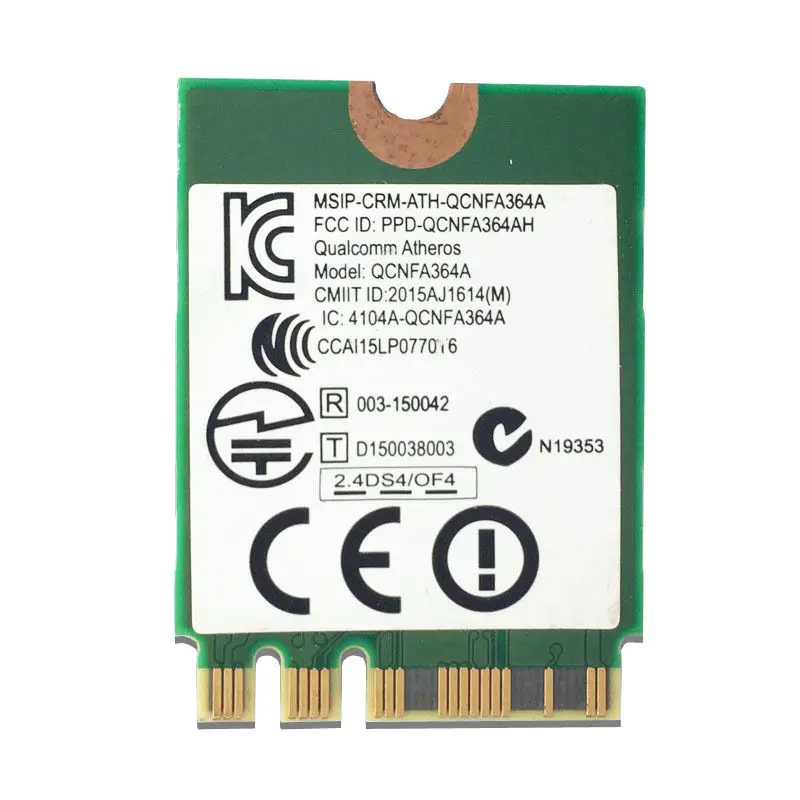 QCNFA364A Killer 1535 NGFF 867M беспроводная 802.11ac + Bluetooth 4 1 WIFI WLAN карта VM1D6 для Dell Alienware 13 R2 15 17