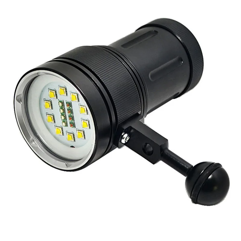Новый 12000LM 10X XM L2 + 4x красный синий светодиодный светильник вспышка для подводного