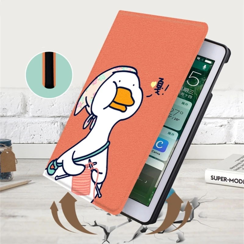 For iPad air 1-2 9.7 inch case with Auto Wake Up/Sleep Function Stand Smart Cute Creative Duck for ipad 9.7&quot cases | Компьютеры и